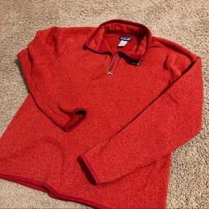 Red Patagonia XL Women’s Sweater 1/4 Zip